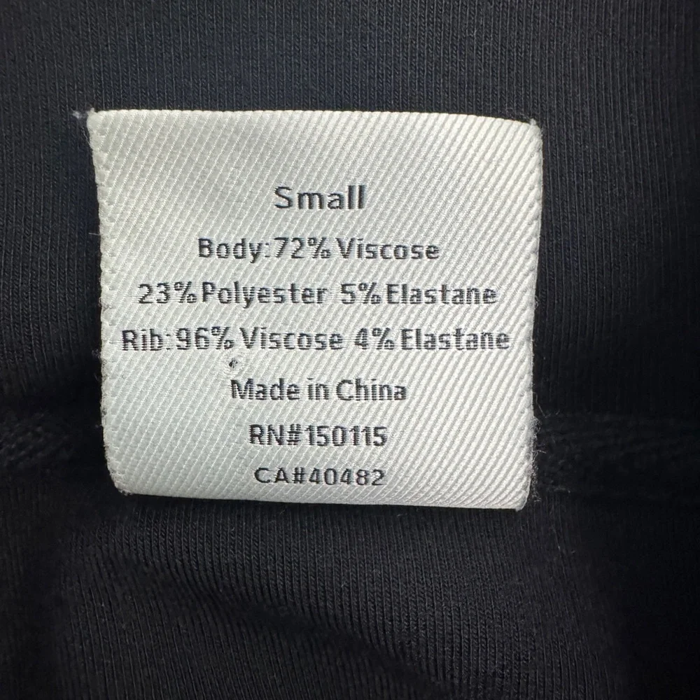 Varley Double Soft Betsy Sweat Mock Neck Pullover Black Size S Minimalist - Picture 14 of 16